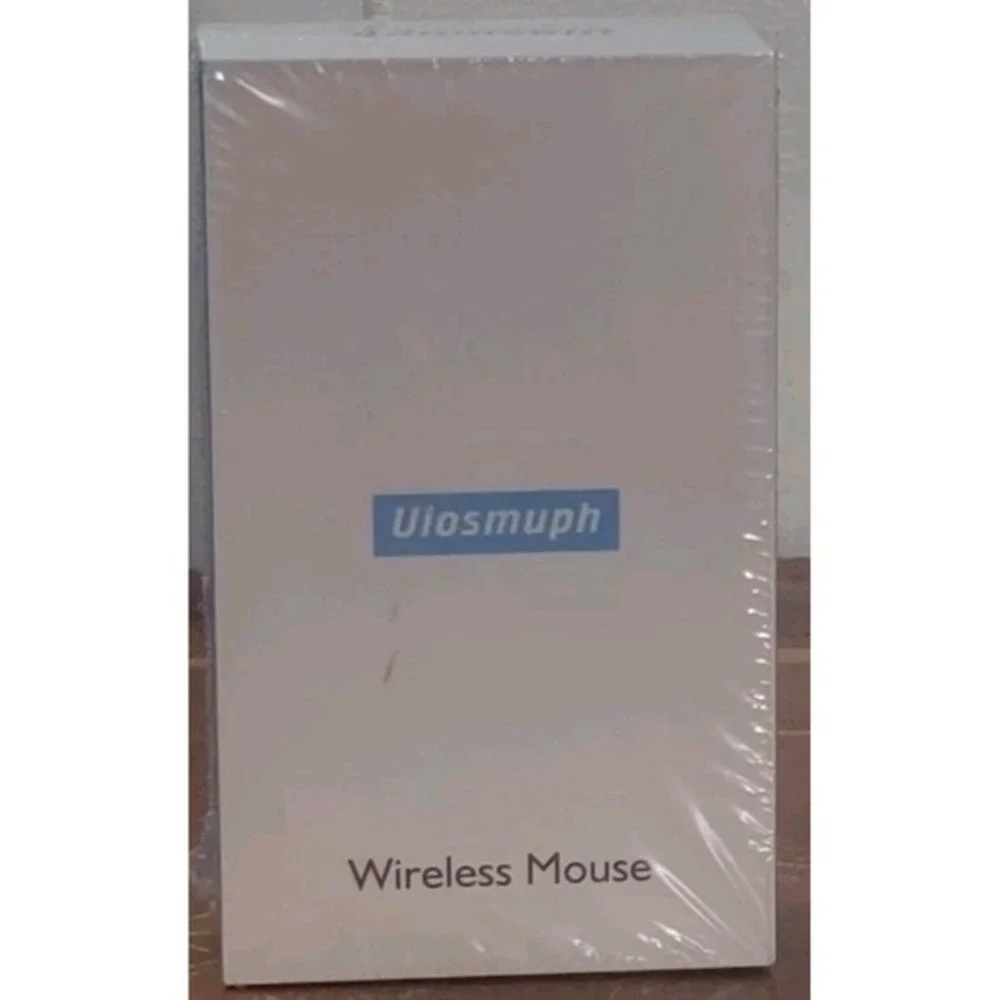Uiosmuph LED Wireless Silent‎ Mouse- G12 Slim Rechargeable-White